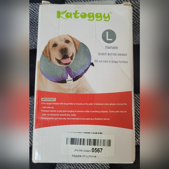 Katoggy inflatable dog collar (medical) in Large. - Picture 3 of 9